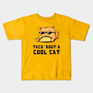 Cool Taco Cat Kids T-Shirt